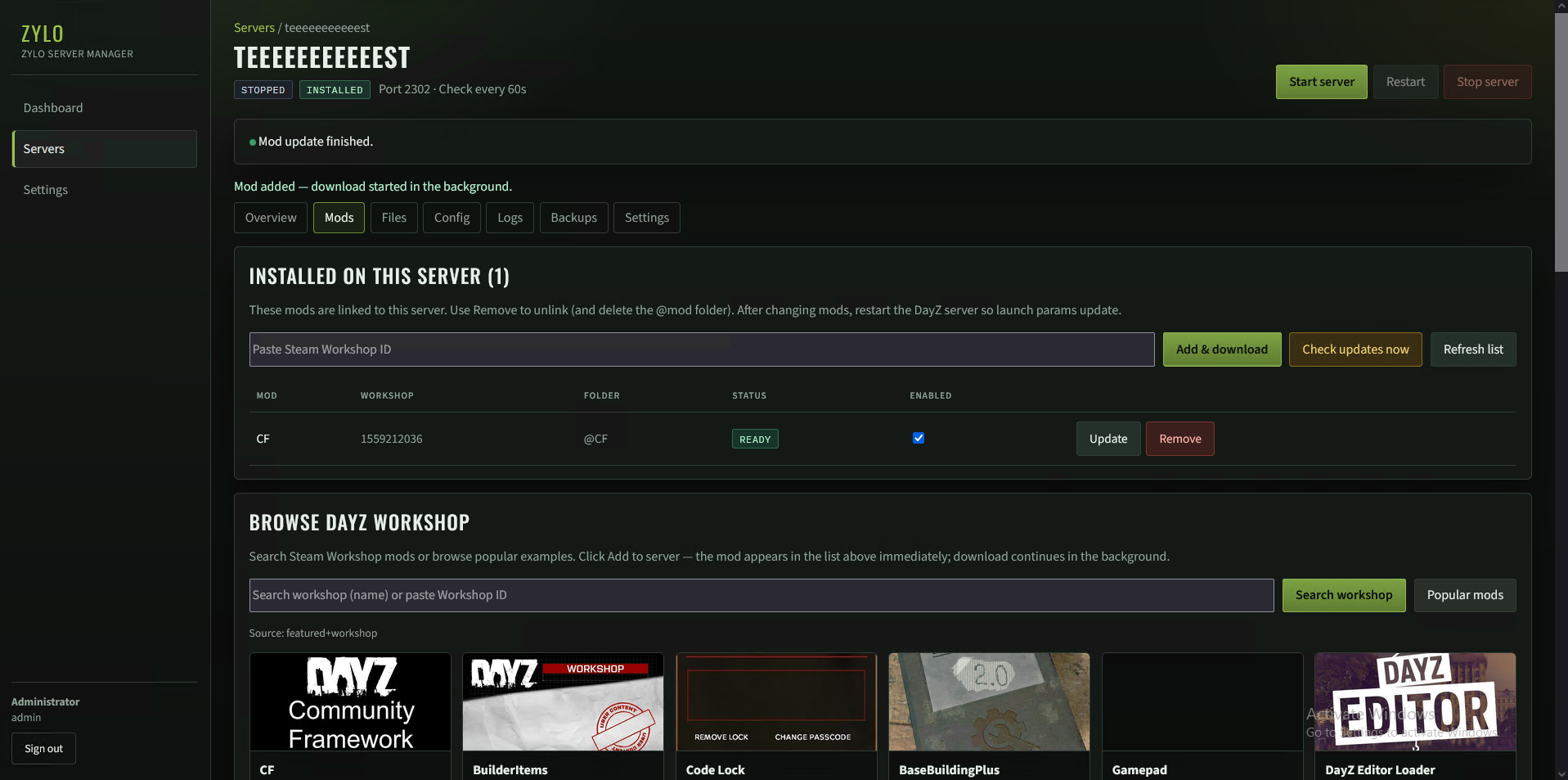 Zylo Server Manager screenshot 3